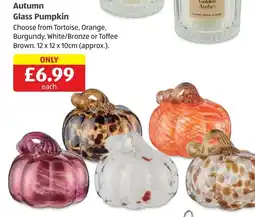 Aldi Autumn Glass Pumpkin offer