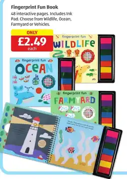 Aldi Fingerprint Fun Book offer