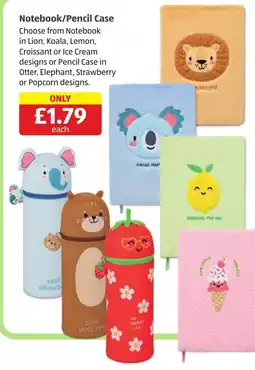 Aldi Notebook/Pencil Case offer
