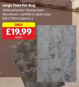 Aldi Large Faux Fur Rug offer