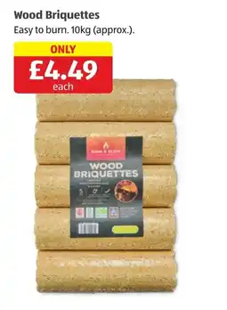 Aldi Burn & Glow wood briquettes offer