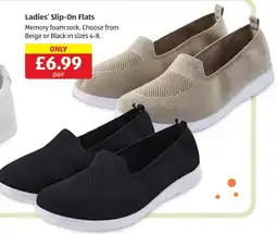 Aldi Ladies' Slip-On Flats offer