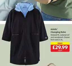 Aldi Adults' Changing Robe offer