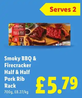 Smoky BBQ & Firecracker Half & Half Pork Rib Rack