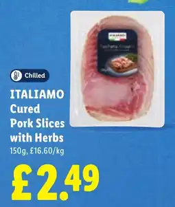 Lidl Italiamo cured pork slices with herbs offer