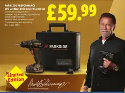 Lidl Parkside Performance 20V Cordless Drill Driver Starter Set offer