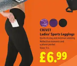 Lidl Crivit ladies' sports leggings offer