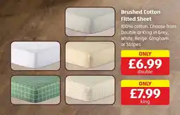 Aldi Brushed Cotton Fitted Sheet offer