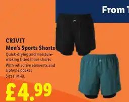 Lidl Crivit men's sports shorts offer