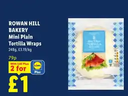 Lidl Rowan Hill Bakery Mini Plain Tortilla Wraps offer
