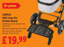 Lidl Lupilu kids' hop-on stroller board offer