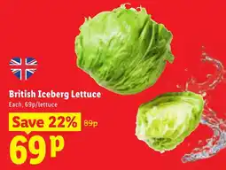 Lidl British Iceberg Lettuce offer