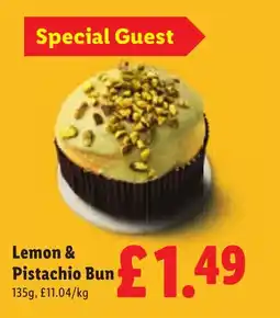 Lidl Lemon & Pistachio Bun offer