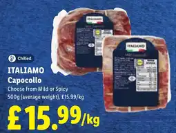 Lidl Italiamo capocollo offer