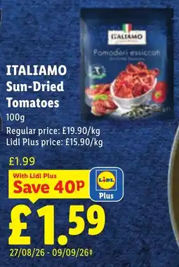 Lidl Italiamo sun-dried tomatoes offer