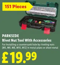 Lidl Parkside Rivet Nut Tool With Accessories offer