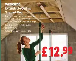 Lidl Parkside extendable ceiling support rod offer