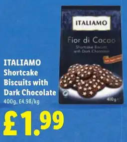 Lidl Italiamo shortcake biscuits with dark chocolate offer