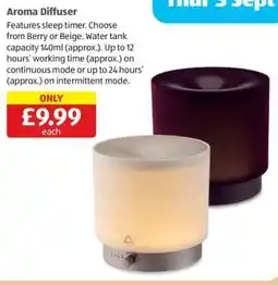 Aldi Aroma Diffuser offer