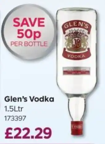 Bestway Glen's Vodka offer
