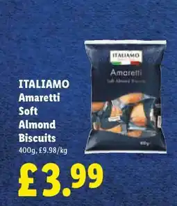 Lidl ITALIAMO Amaretti Soft Almond Biscuits offer