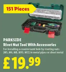 Lidl Parkside Rivet Nut Tool with Accessories offer