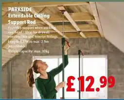 Lidl Parkside Extendable Ceiling Support Rod offer