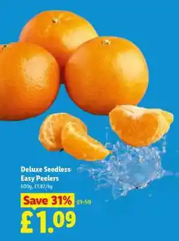 Lidl Deluxe Seedless Easy Peelers offer