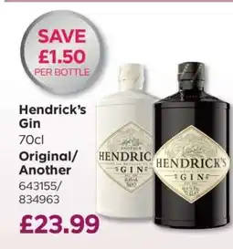 Bestway Hendrick’s Gin offer