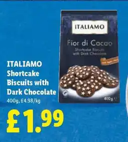 Lidl ITALIAMO Shortcake Biscuits with Dark Chocolate offer
