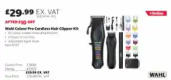 Wahl colour pro cordless hair clipper kit