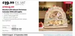 Costco Wooden LED Advent Christmas Calendar With LED Lights offer