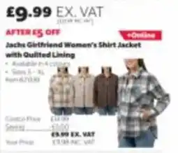 Costco Jachs Girlfriend Women's Shirt Jacket with Quilted Lining offer