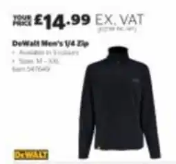Costco DeWalt men's 1/4 zip offer