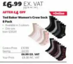 Costco Ted Baker Women's Crew Sock offer