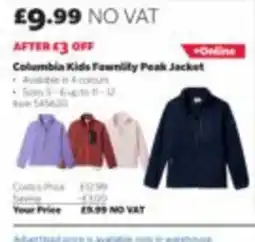 Costco Columbia Kids Fawnlity Peak Jacket offer