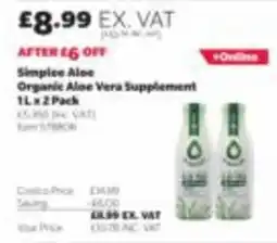 Costco Simple Aloe Organic Aloe Vera Supplement offer