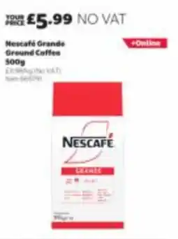 Costco Nescafe grande ground coffee offer