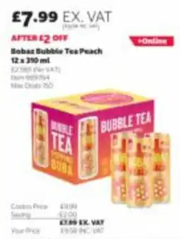 Costco Bobaz bubble tea peach offer