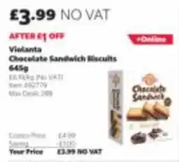 Costco Violanta chocolate sandwich biscuits offer