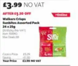 Costco Walkers crisps sunbites assorted pack offer