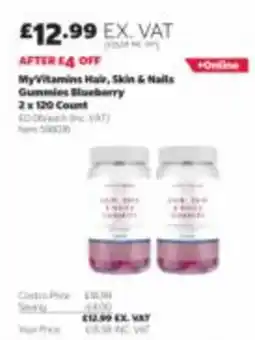 Costco Myvitamins Hair, Skin & Nails Gummies offer