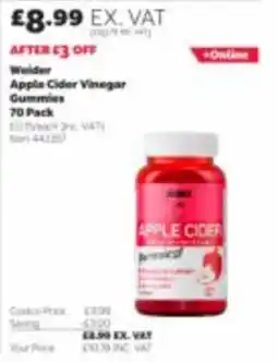 Costco Weider apple cider vinegar gummies offer