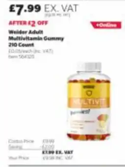 Costco Weider adult multivitamin gummy offer