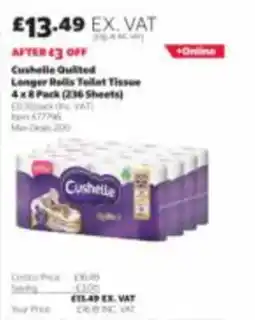 Costco Cushelle quilted longer rolls toilet tissue offer