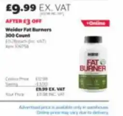 Costco Weider fat burners offer