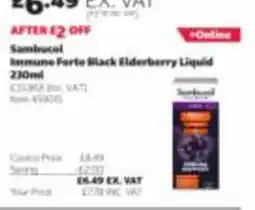 Costco Sambucol immune forte black elderberry liquid offer