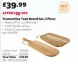 Costco Tramontina Teak Board Set 2 Piece offer