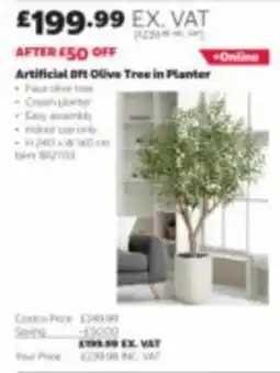 Costco Artificial 8ft Olive Tree in Planter offer