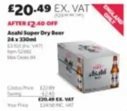 Costco Asahi super dry beer offer